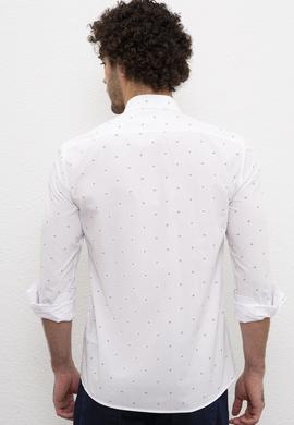 Erkek Kırmızı Desenli Gömlek Uzunkol - 50218629014