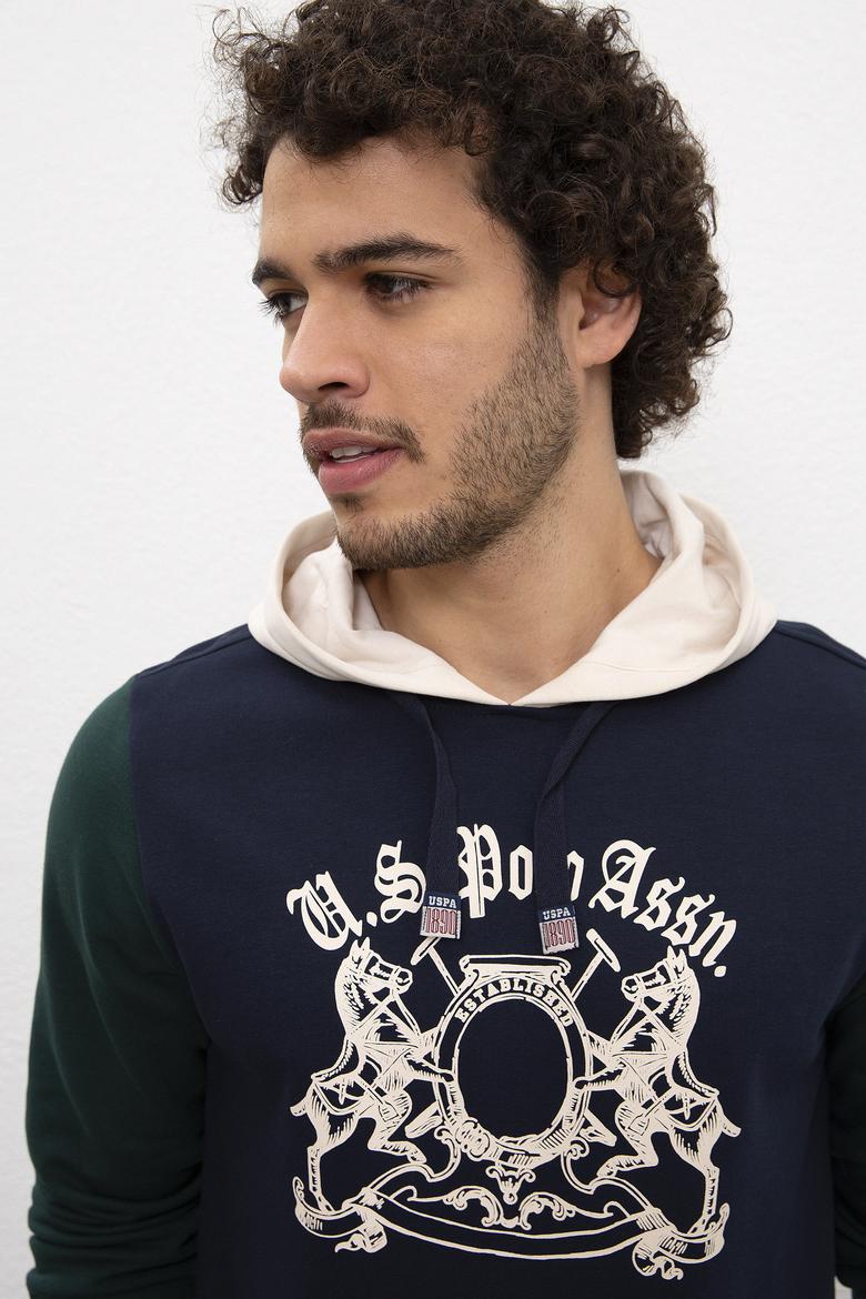 Erkek Lacivert Kapüşonlu Sweatshirt - 50207577002