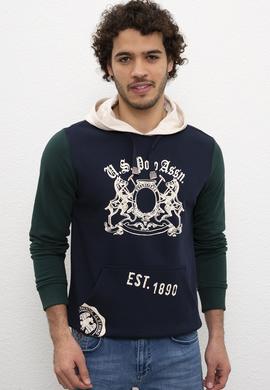 Erkek Lacivert Kapüşonlu Sweatshirt - 50207577002