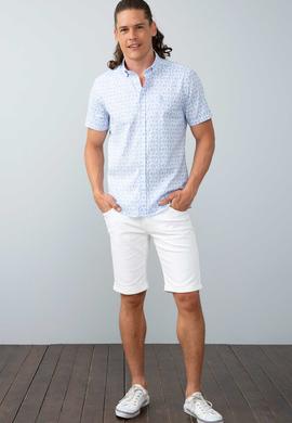 Erkek Mavi Gömlek Kısakol - 50202383003