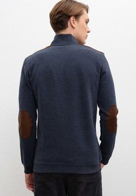 Erkek Lacivert Dik Yaka Sweatshirt - 50209208011