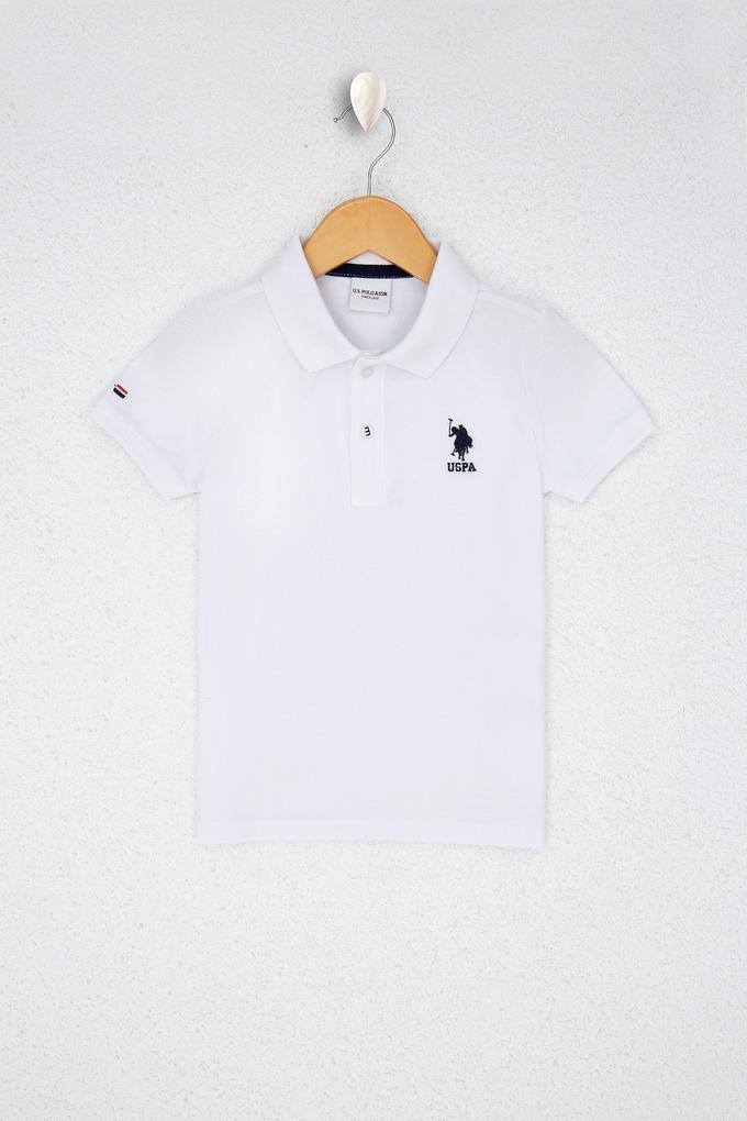 Erkek Çocuk Beyaz Polo Yaka Tişört
