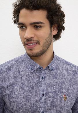 Erkek Lacivert Gömlek Uzunkol - 50218435004