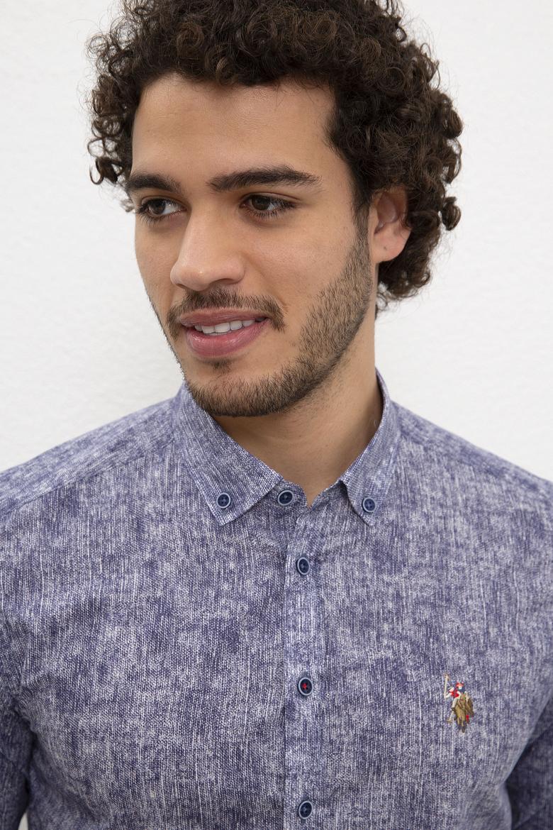 Erkek Lacivert Gömlek Uzunkol - 50218435004