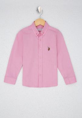 Erkek Çocuk Pembe Uzun Kollu Gömlek - 50222556119