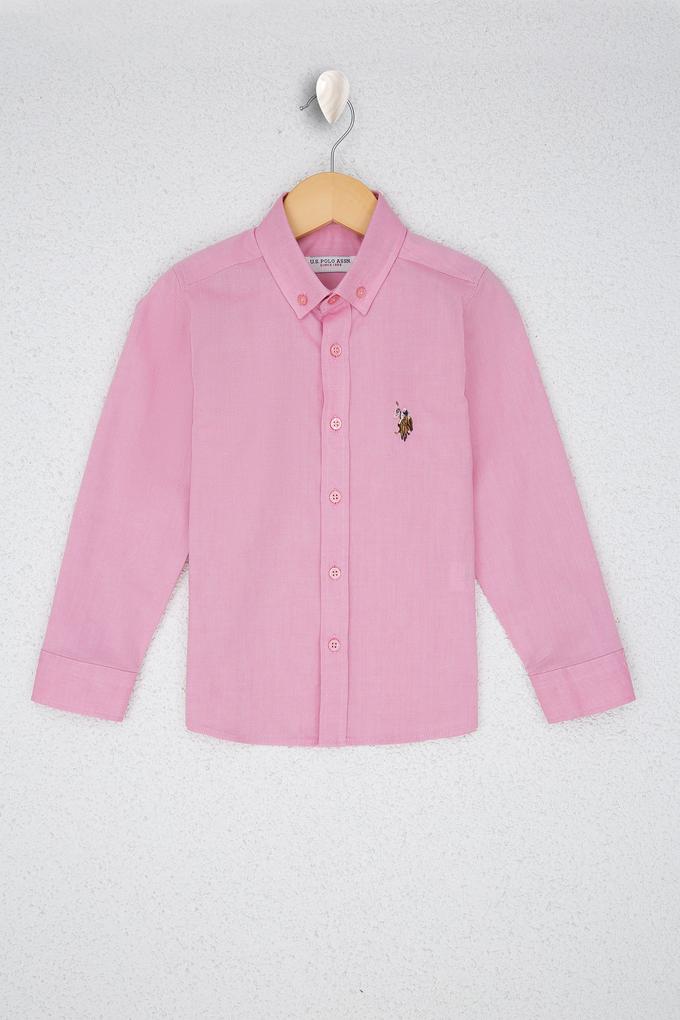 Erkek Çocuk Pembe Uzun Kollu Gömlek
