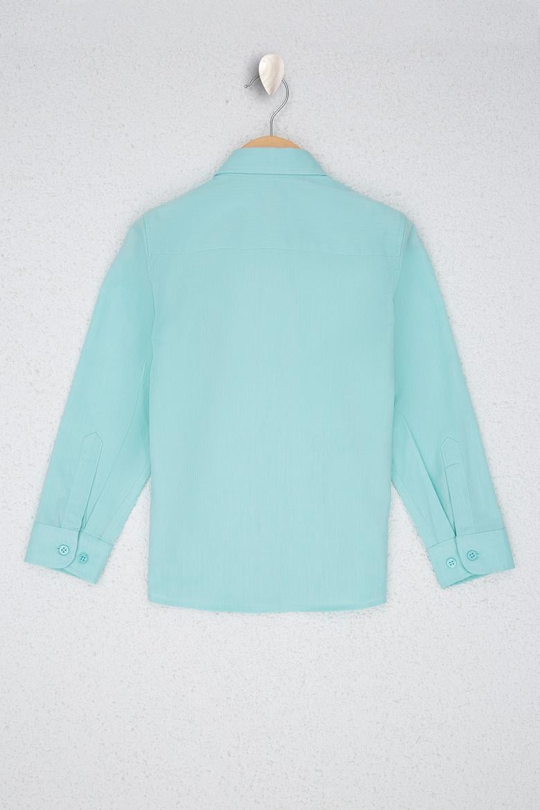 Erkek Çocuk Mint Uzun Kollu Gömlek - 50222556128