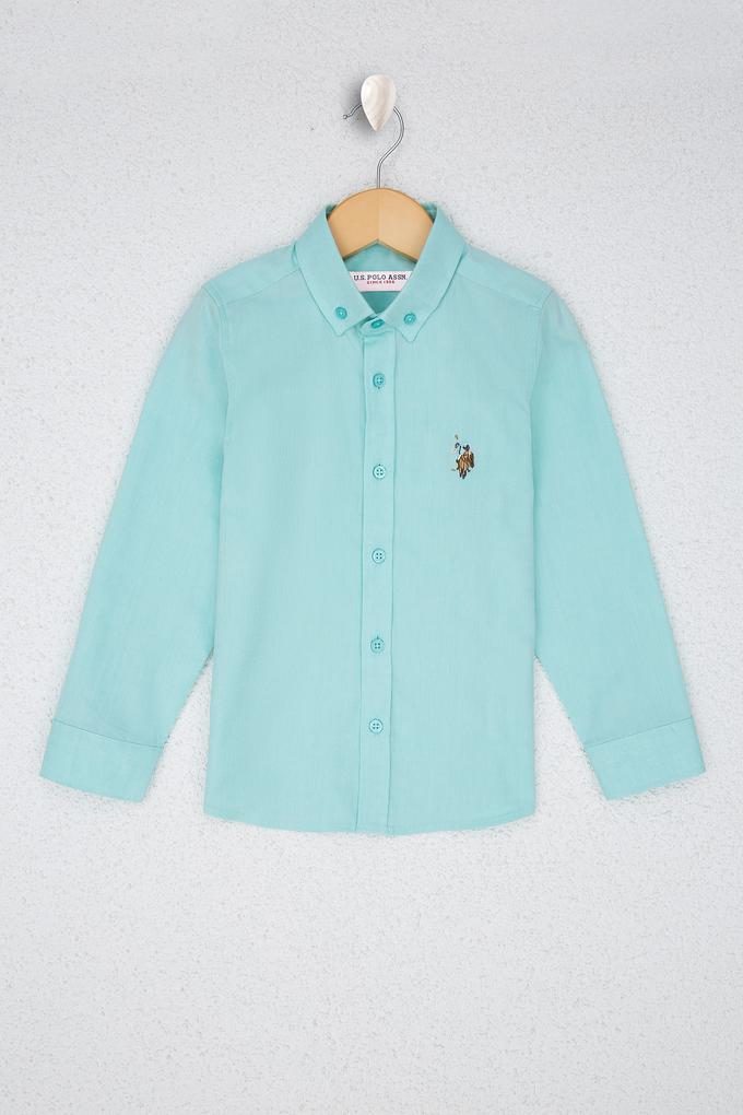 Erkek Çocuk Mint Uzun Kollu Gömlek