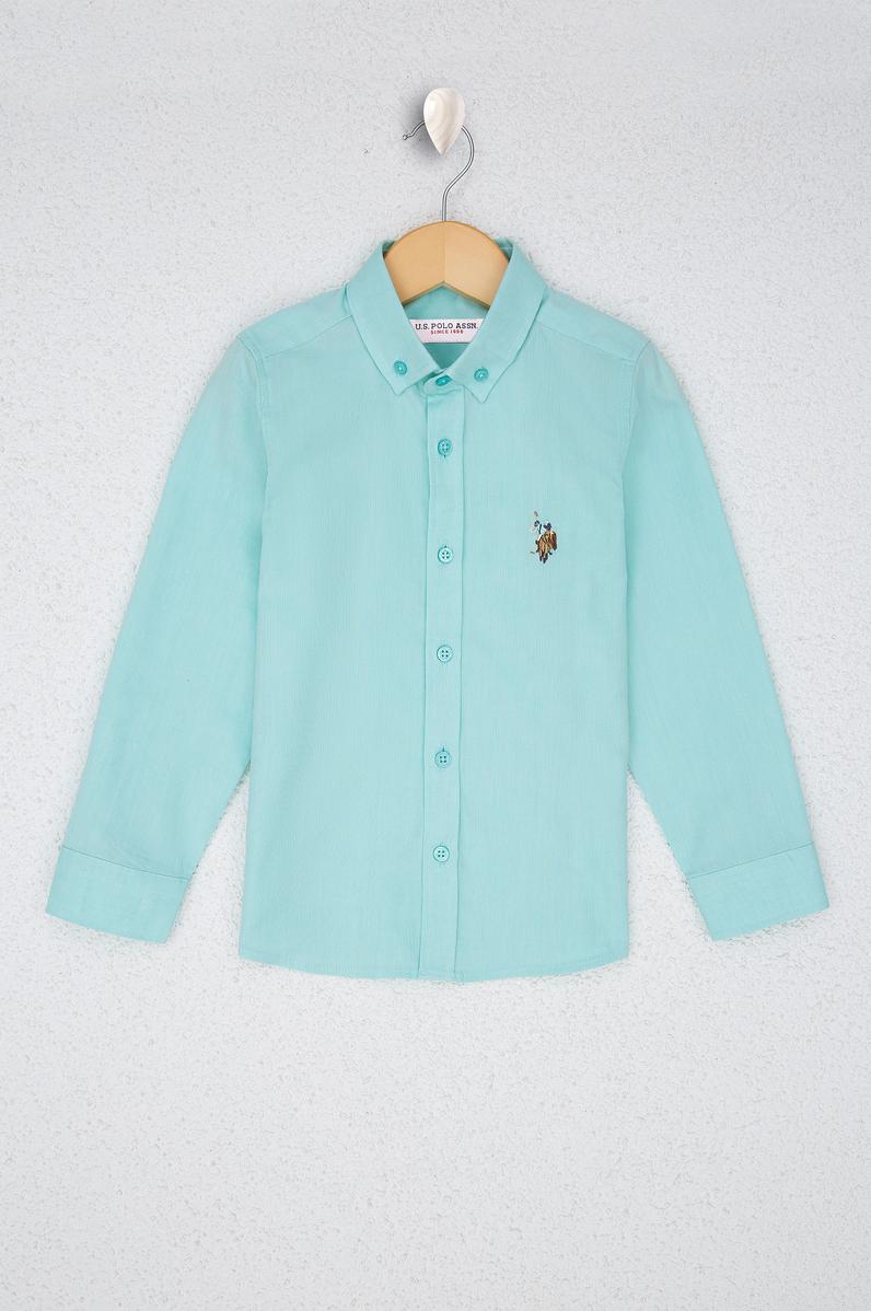 Erkek Çocuk Mint Uzun Kollu Gömlek
