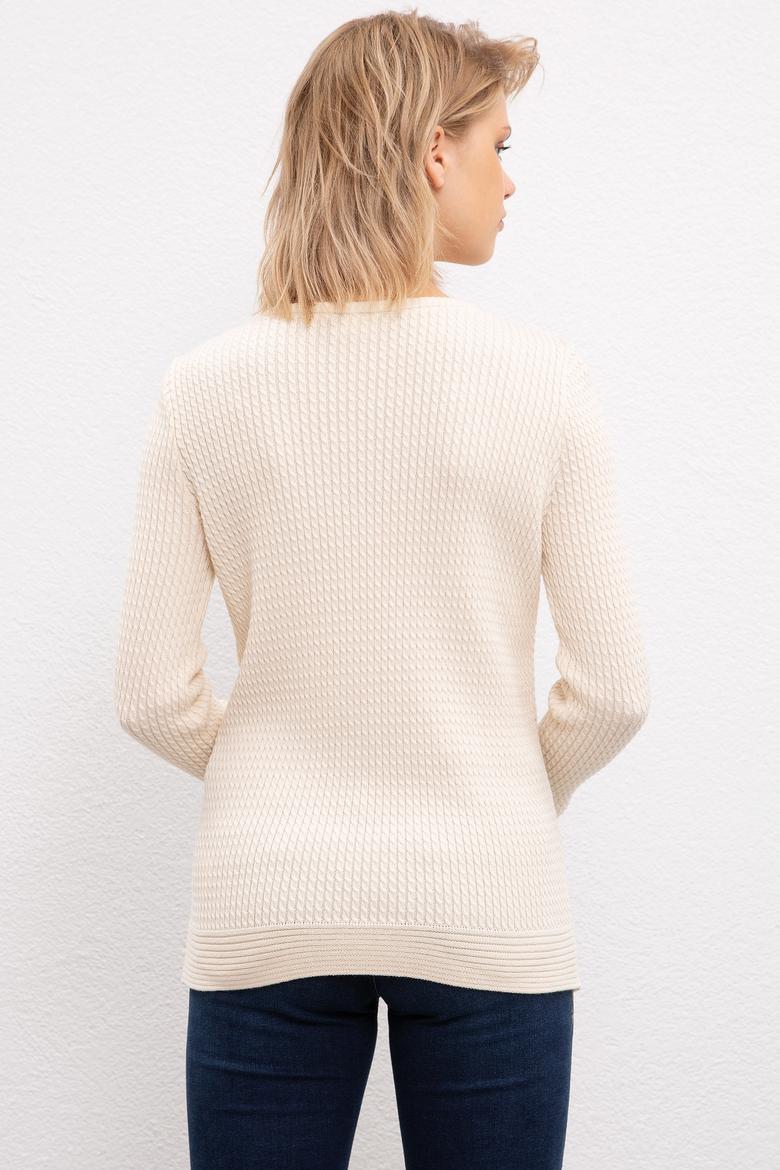 Kadın Beyaz Kazak - 50206419032