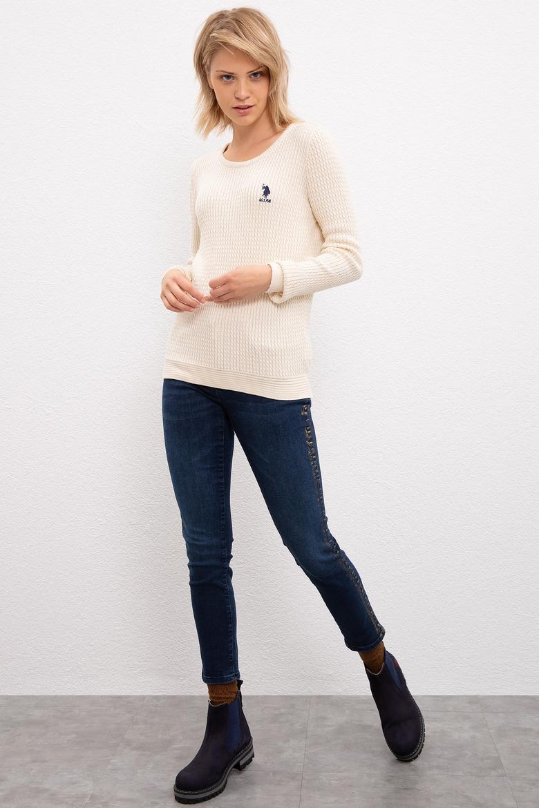 Kadın Beyaz Kazak - 50206419032