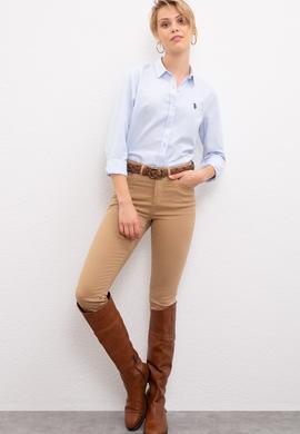 Kadın Mavi Gömlek Uzunkol Basic - 50217689010