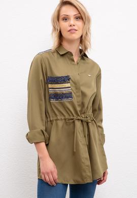 Kadın Yeşil Gömlek Uzunkol - 50207142005