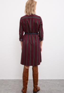 Kadın Kırmızı Dokuma Elbise - 50207466003