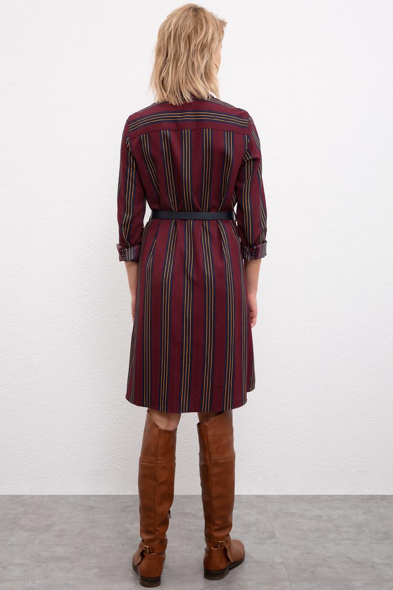 Kadın Kırmızı Dokuma Elbise - 50207466003