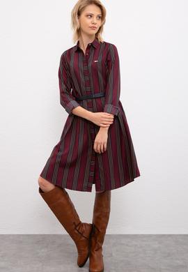 Kadın Kırmızı Dokuma Elbise - 50207466003