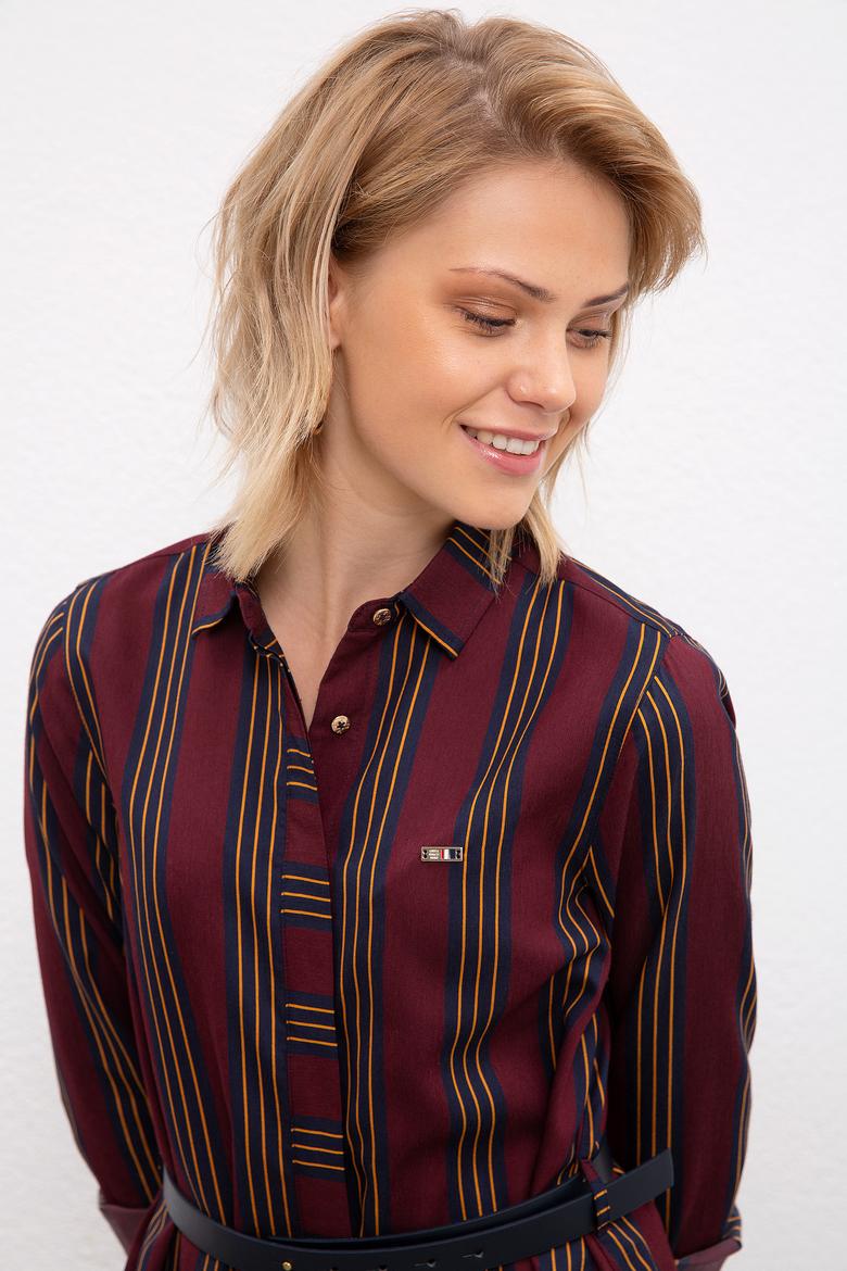 Kadın Kırmızı Dokuma Elbise - 50207466003