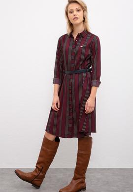 Kadın Kırmızı Dokuma Elbise - 50207466003