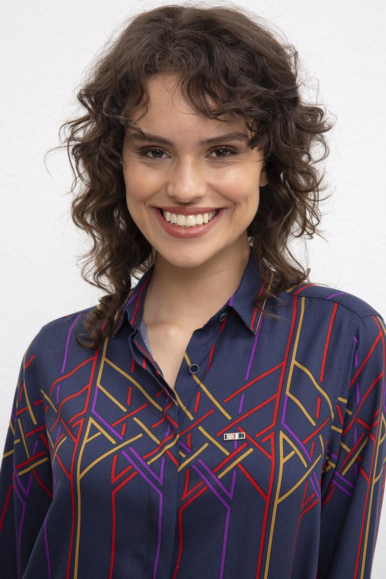 Kadın Lacivert Gömlek - 50207186005