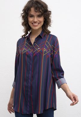 Kadın Lacivert Gömlek - 50207186005