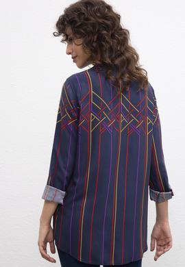 Kadın Lacivert Gömlek - 50207186005