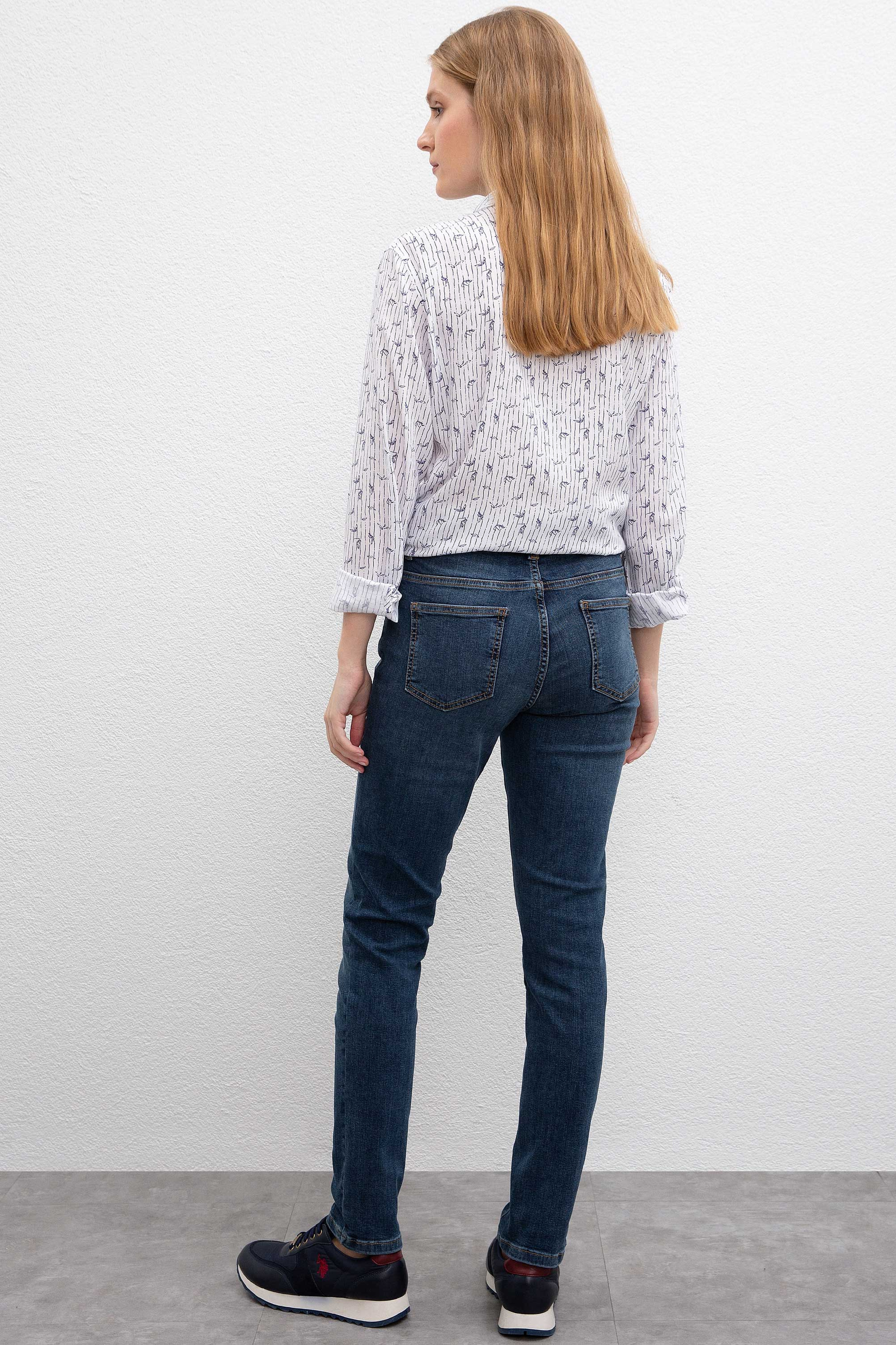 Kadın Mavi Denim Pantolon - Image 3