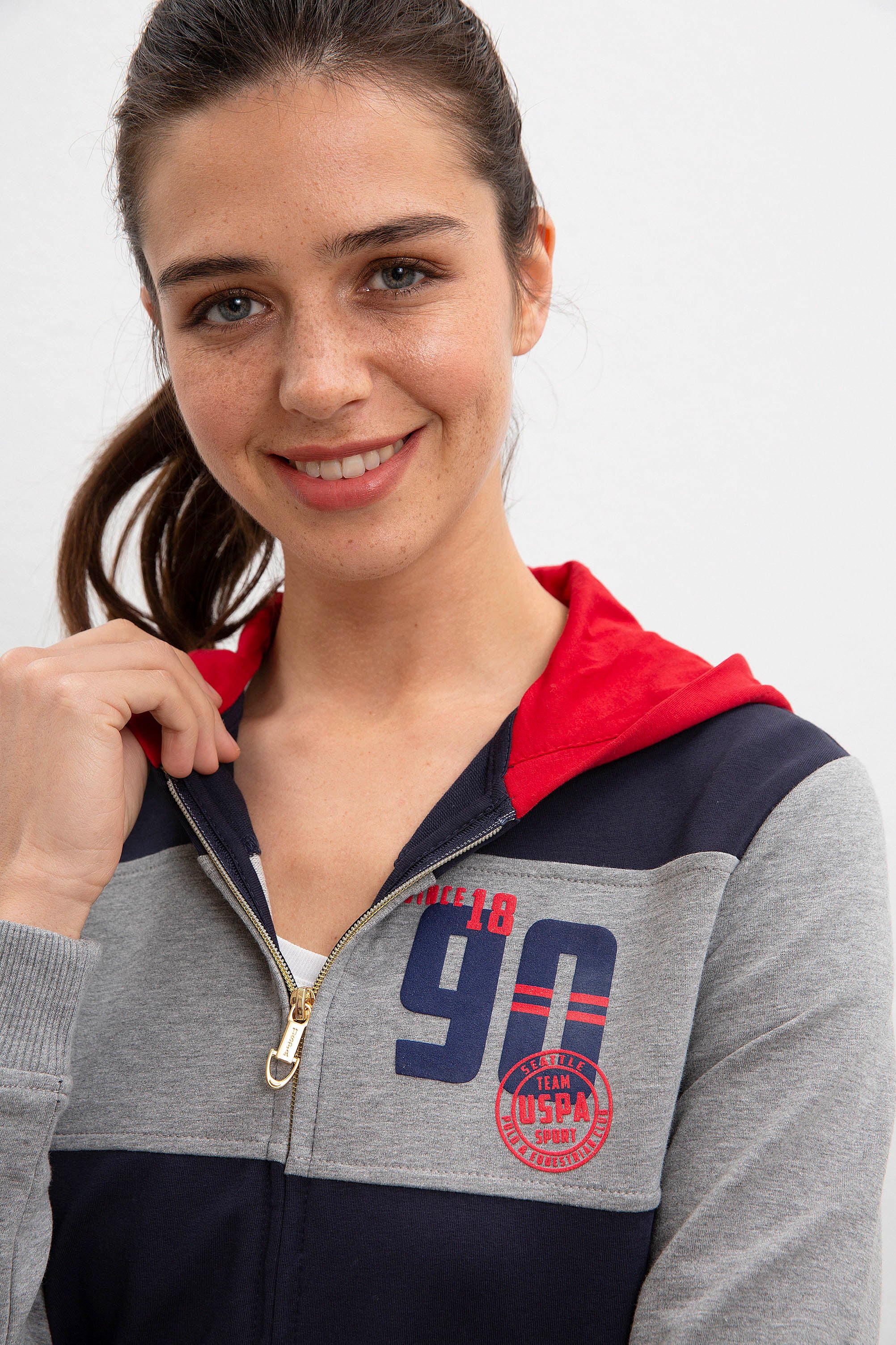 Kadın Gri Melanj Sweatshirt