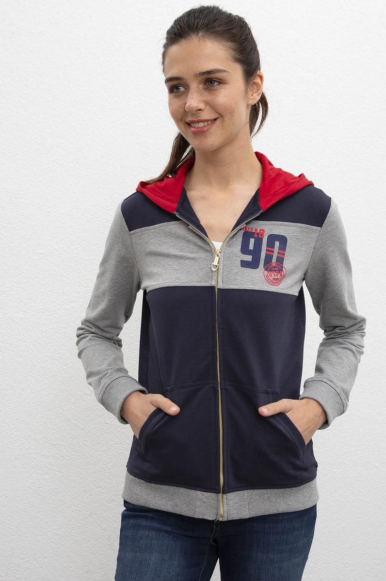 Kadın Gri Melanj Sweatshirt