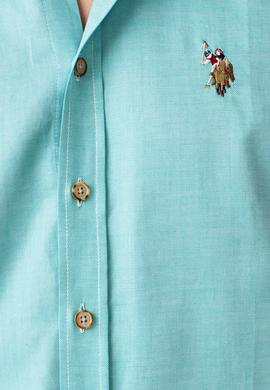 Erkek Petrol Uzun Kollu Basic Gömlek - 50191438091