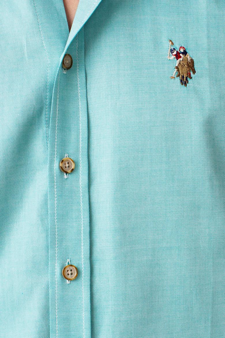 Erkek Petrol Uzun Kollu Basic Gömlek - 50191438091