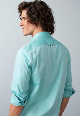 Erkek Petrol Uzun Kollu Basic Gömlek - 50191438091