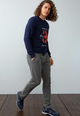 Erkek Antrasit Melanj Eşofman Altı - 50192146006