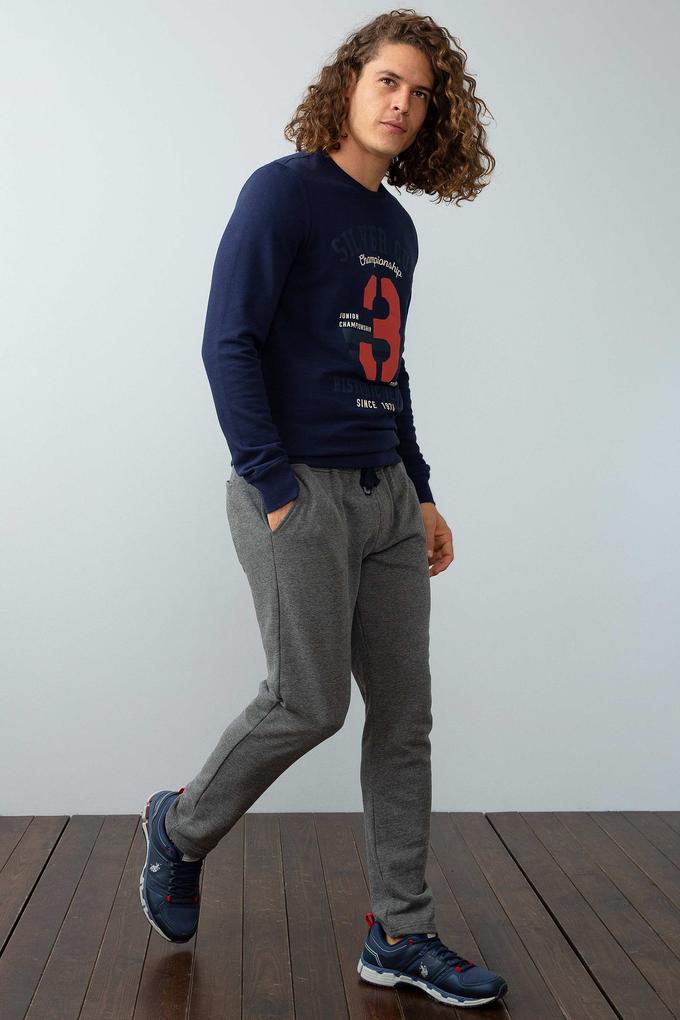 Erkek Antrasit Melanj Eşofman Altı