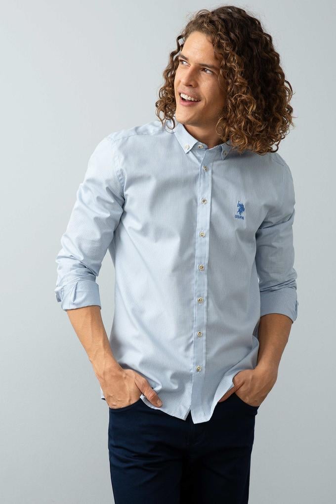 Mavi Gömlek Uzunkol