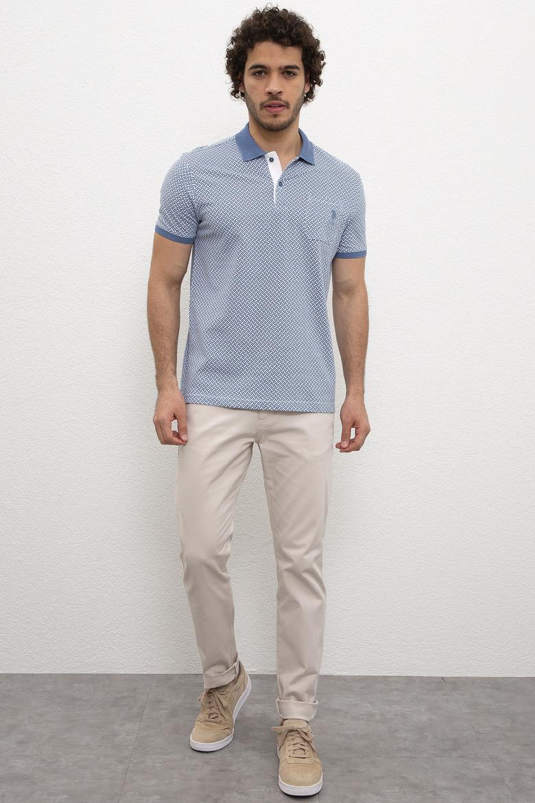 Erkek İndigo Tişört - 50219125007