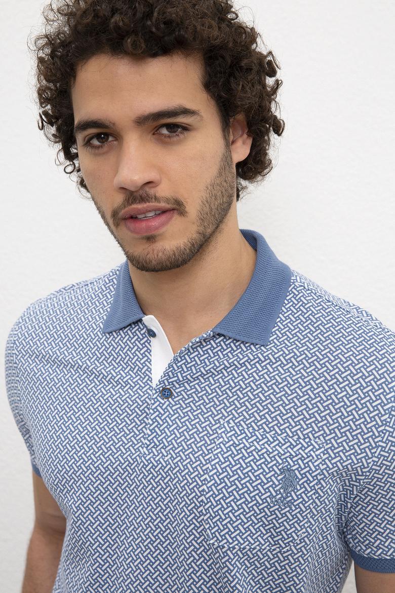 Erkek İndigo Tişört - 50219125007