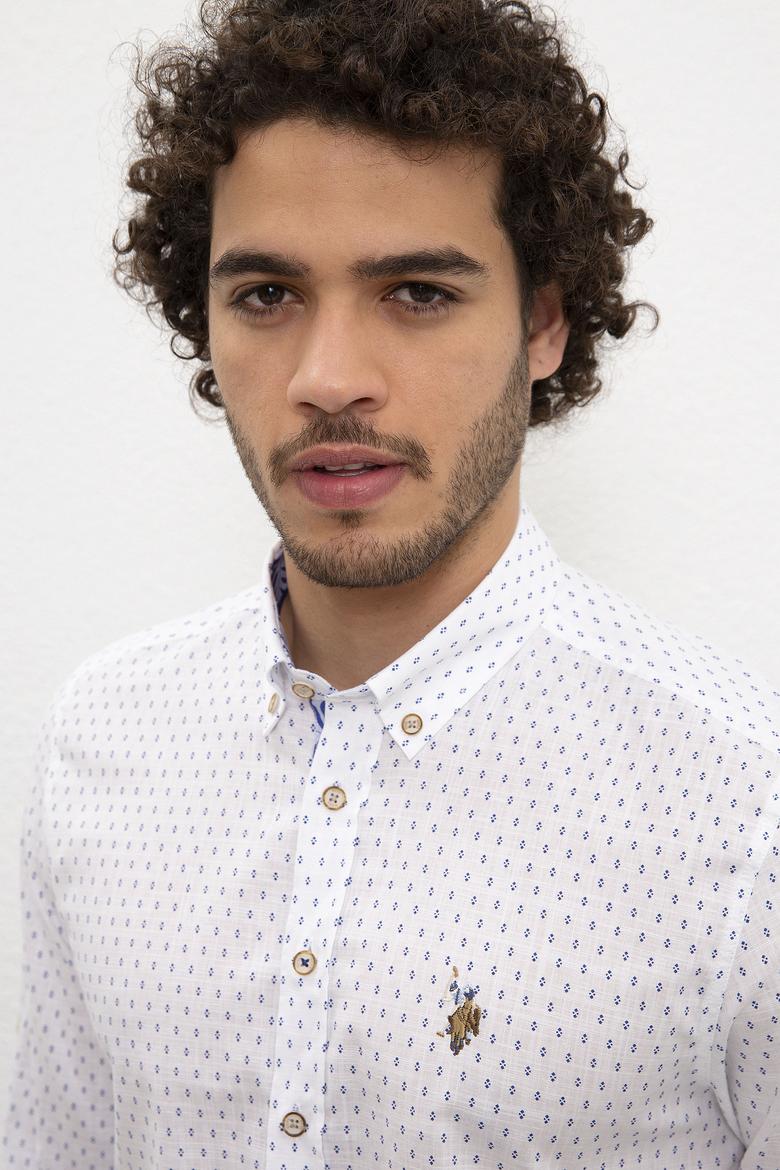 Erkek Beyaz Gömlek Uzunkol - 50218448021