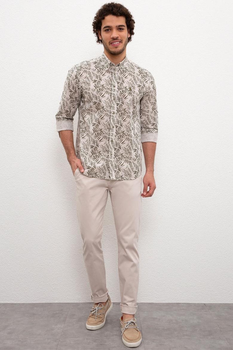 Erkek Yeşil Gömlek Uzunkol - 50218623003