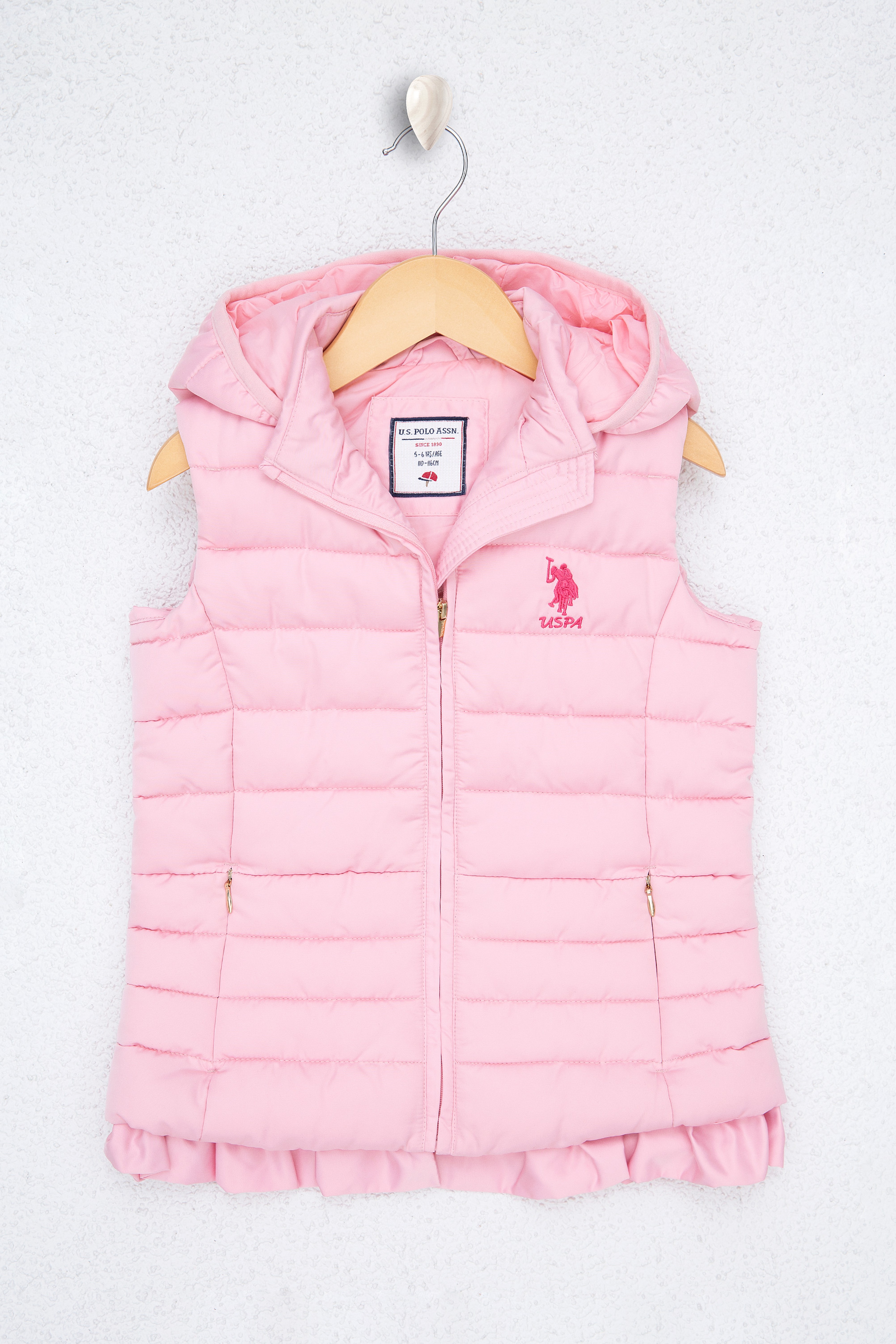 Kız Çocuk Pembe Dokuma Yelek - Image 1