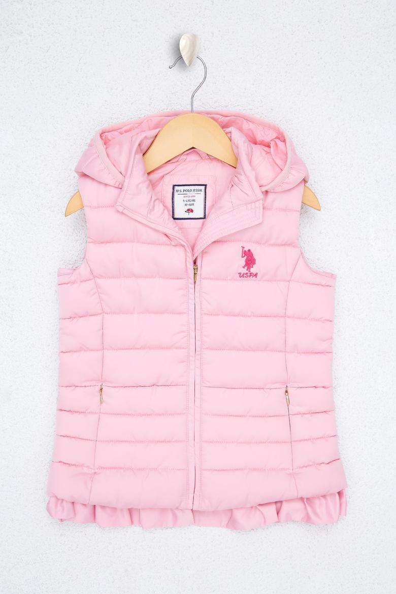 Kız Çocuk Pembe Dokuma Yelek