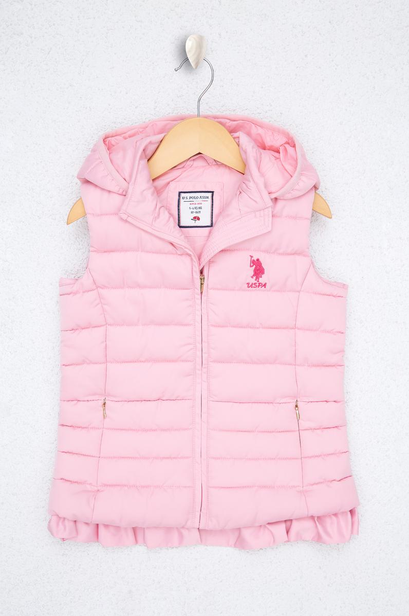 Kız Çocuk Pembe Dokuma Yelek