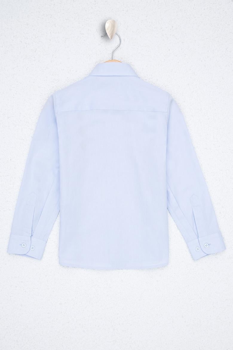 Erkek Çocuk Açık Mavi Uzun Kollu Gömlek - 50222556025
