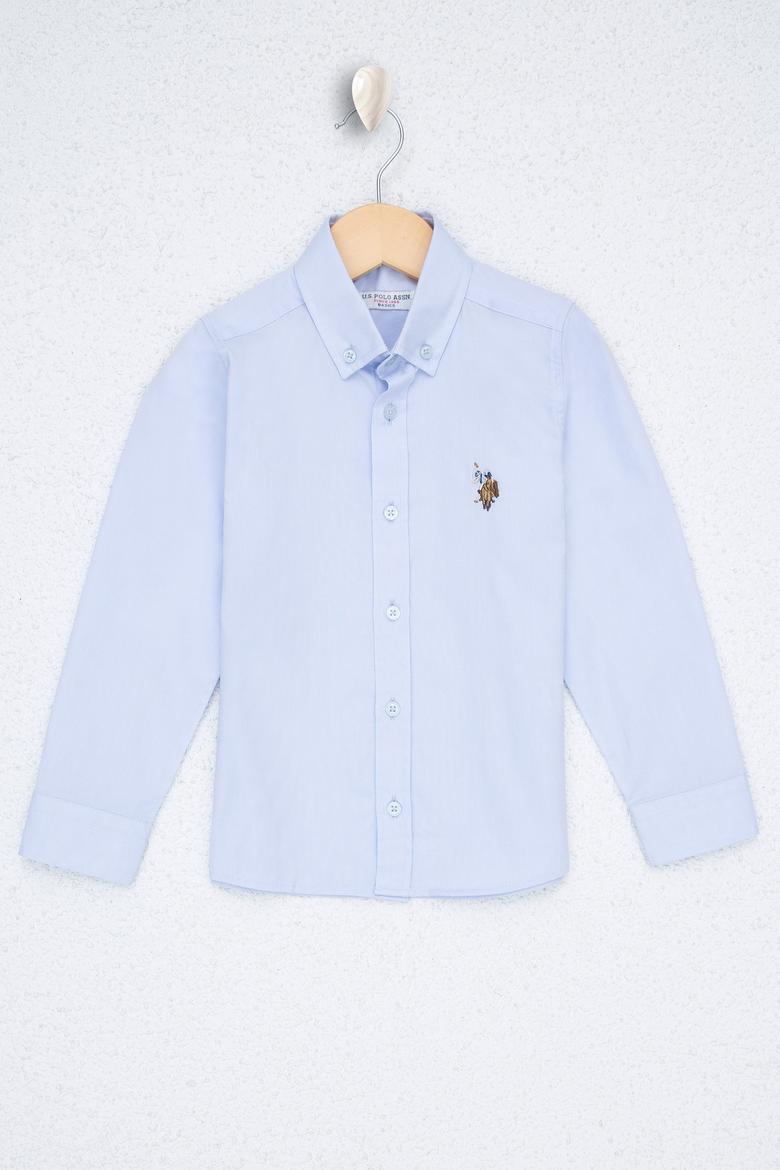 Erkek Çocuk Açık Mavi Uzun Kollu Gömlek
