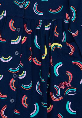 Kız Çocuk Mavi Elbise - 50218390009