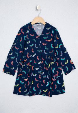 Kız Çocuk Mavi Elbise - 50218390009