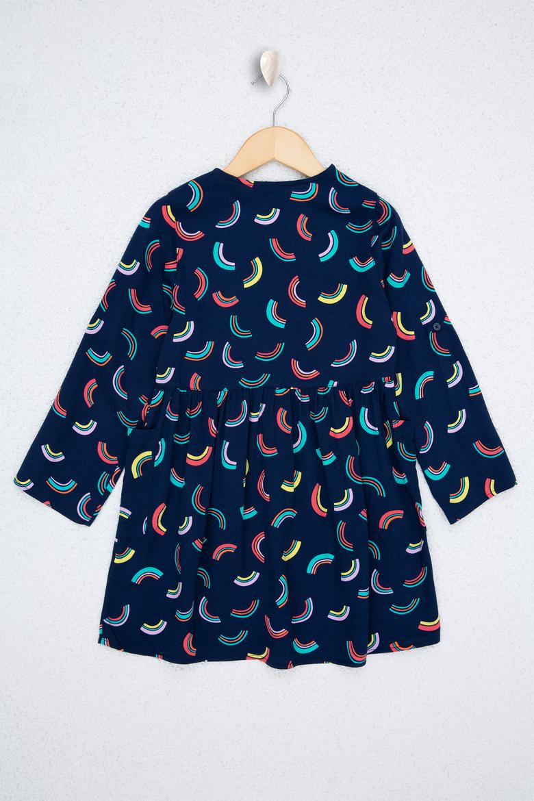 Kız Çocuk Mavi Elbise - 50218390009