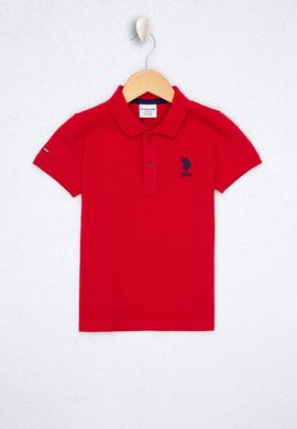 Erkek Çocuk Kırmızı Polo Yaka Tişört - 50222608211