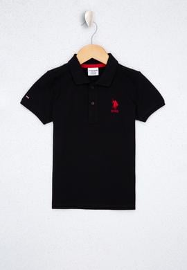 Erkek Çocuk Siyah Polo Yaka Tişört - 50222608076