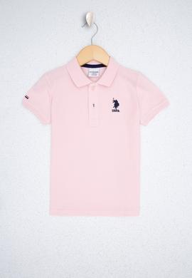 Erkek Çocuk Pembe Polo Yaka Tişört - 50222608232