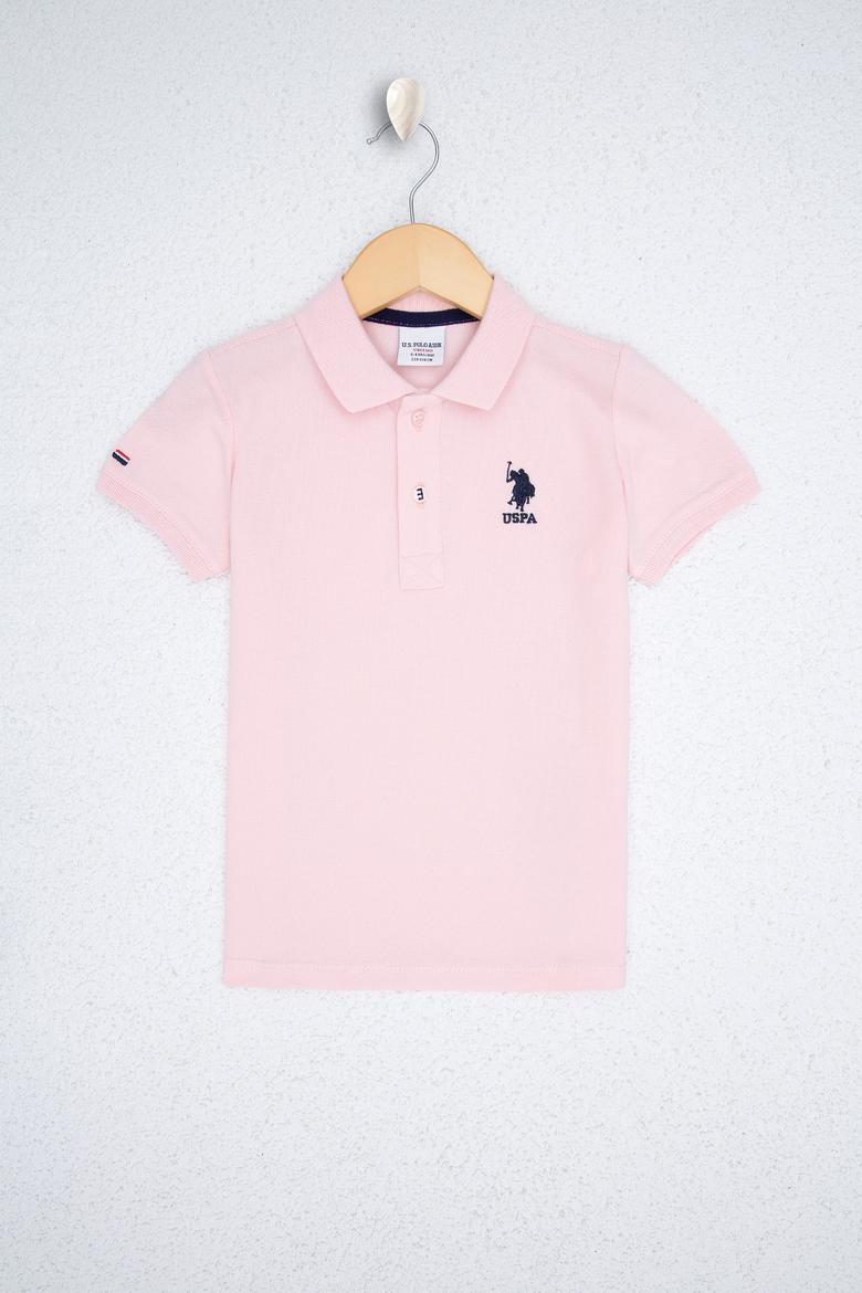 Erkek Çocuk Pembe Polo Yaka Tişört